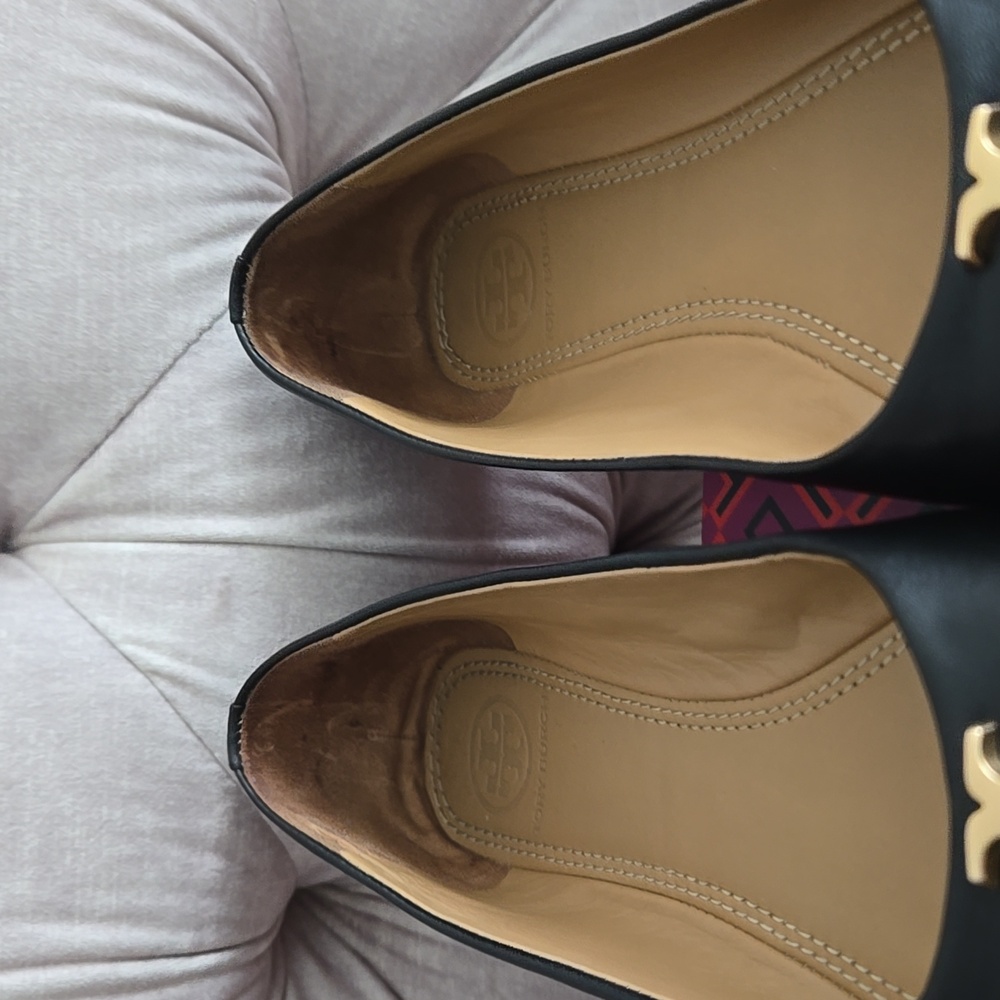 Tory Burch Everly Ballet Flats, Black Nappa Leather/Patent Leather, Size 5.5 - Picture 5 of 11